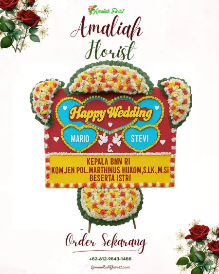 Papan Bunga Pernikahan Baginda